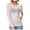 White, variant on Women's See Through Long Sleeve Mesh Shirt Blouse Sheer Seamless Arm Top - Polyester - S-XXL