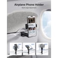 thumbnail image 2 of Idealforce Portable Travel Airplane Phone Stand, 360 Degree Rotation Plane Phone Holder, Hands free Phone Holder for Plane, Black, 2 of 9