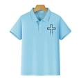 thumbnail image 5 of XXWXYD Boys Girls Summer 𝐏𝐨𝐥𝐨 Collared T-Shirts, Button Up Short Sleeve Activity Tops, Teen Cute Casual Quick-Dry Shirt with Graphic Print, 5 of 8