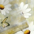 thumbnail image 6 of Yellow Daisy Floral Shower Curtain, Farm Rustic Farmhouse and Butterfly on Country Wooden, With Hooks, 72X72 Inches, 6 of 6
