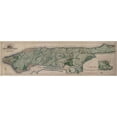 thumbnail image 2 of Vintage Maps 18x8 White Modern Wood Framed Museum Art Print Titled - Manhattan Island 1865, 2 of 4
