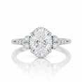 thumbnail image 3 of Jewelerix Vintage 14K White/Yellow Gold Vermeil Valentine Day Ring Brilliant Oval Cut Engagement Ring Moissanite Diamonds Bridal Jewelry, 3 of 4