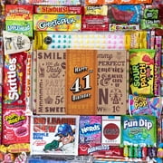 VINTAGE CANDY CO. 41st BIRTHDAY RETRO CANDY GIFT BASKET - 1982 Party Assortment Candy Variety - Fun Care Package Gift Basket - Forty-First Birthday - PERFECT For Women and Men Turning 41 Years Old