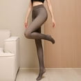 thumbnail image 2 of Fgnfyis Women Translucent Warm Lined Pantyhose Thermal Winter Tights Skin Tone Effect Plus Size Tights Brown, 2 of 9