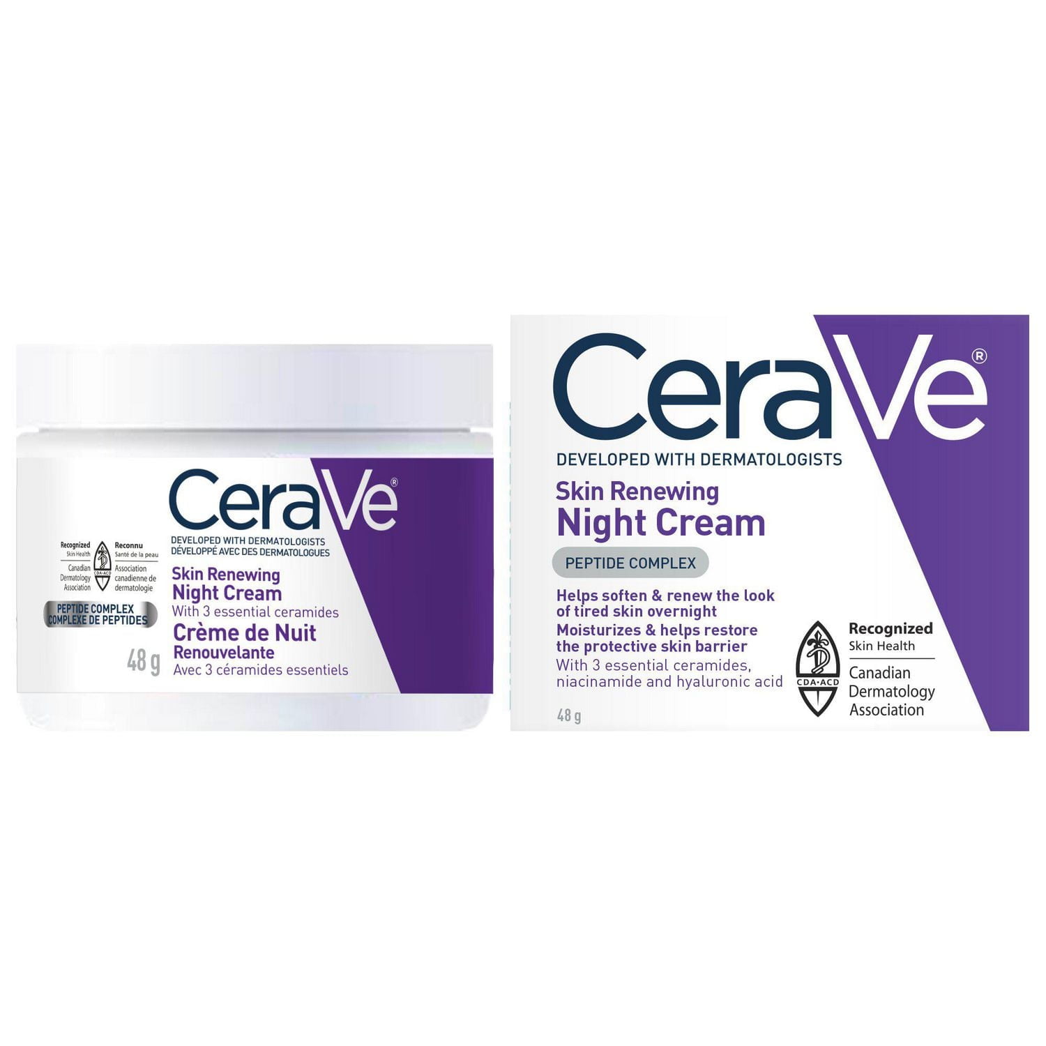 CeraVe Night Cream, Anti-Aging Moisturizer with Peptides and Ceramides to Reduce Fine Lines Overnight, 48g, Anti-Aging Night Cream