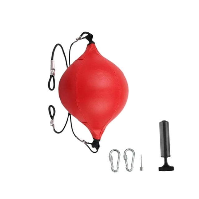 Lipstore Boxing Ball Double End Punching Bag for Reaction Hand Eye Coordination Speed Red