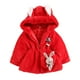 thumbnail image 1 of Gibobby Chamarra niñoSudadera con capucha de manga para mantener la chaqueta larga cálida con cremallera ropa de dibujos animados + bolsa de invierno par(Rojo, 12-18 Meses), 1 of 4