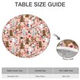 thumbnail image 6 of Poodle Dog and Flower Floral Round Fitted Tablecloth with Elastic Edge,Dining Table Cover Waterproof,Outdoor Round Tablecloth for Camping,Dining,Indoor and Outdoor, 6 of 7