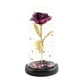 thumbnail image 2 of Lámpara con Pantalla de Rosa y Luces Led | Cúpula de Cristal Decorativa con Lámina Metálica | Regalo de San Valentín, Aniversario y Cumpleaños | Decoración Romántica para El Hogar | Opciones En Azul,, 2 of 6