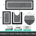 thumbnail image 3 of Ileading Bathroom Rugs Sets 4 Piece with Lid Cover Absorbent Microfiber Bathroom Shower Mat Set, Black, 3 of 11