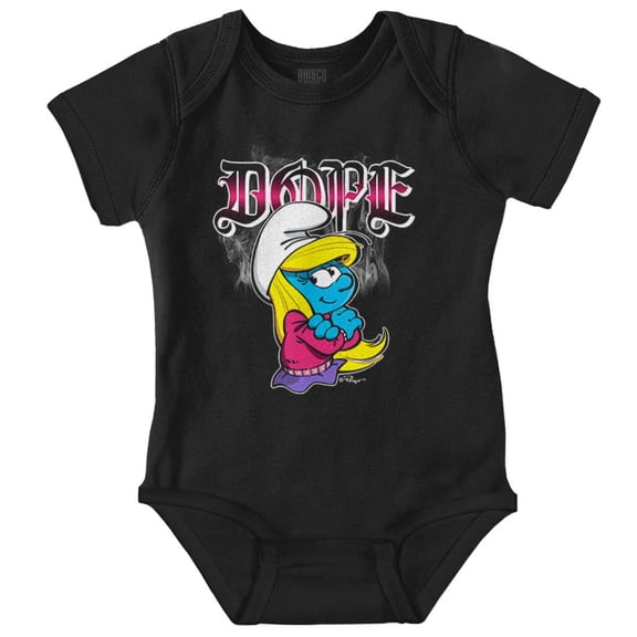 Urban Smurfette Dope Cartoon Attitude Bodysuit Jumper Girls Infant Baby Brisco Brands NB