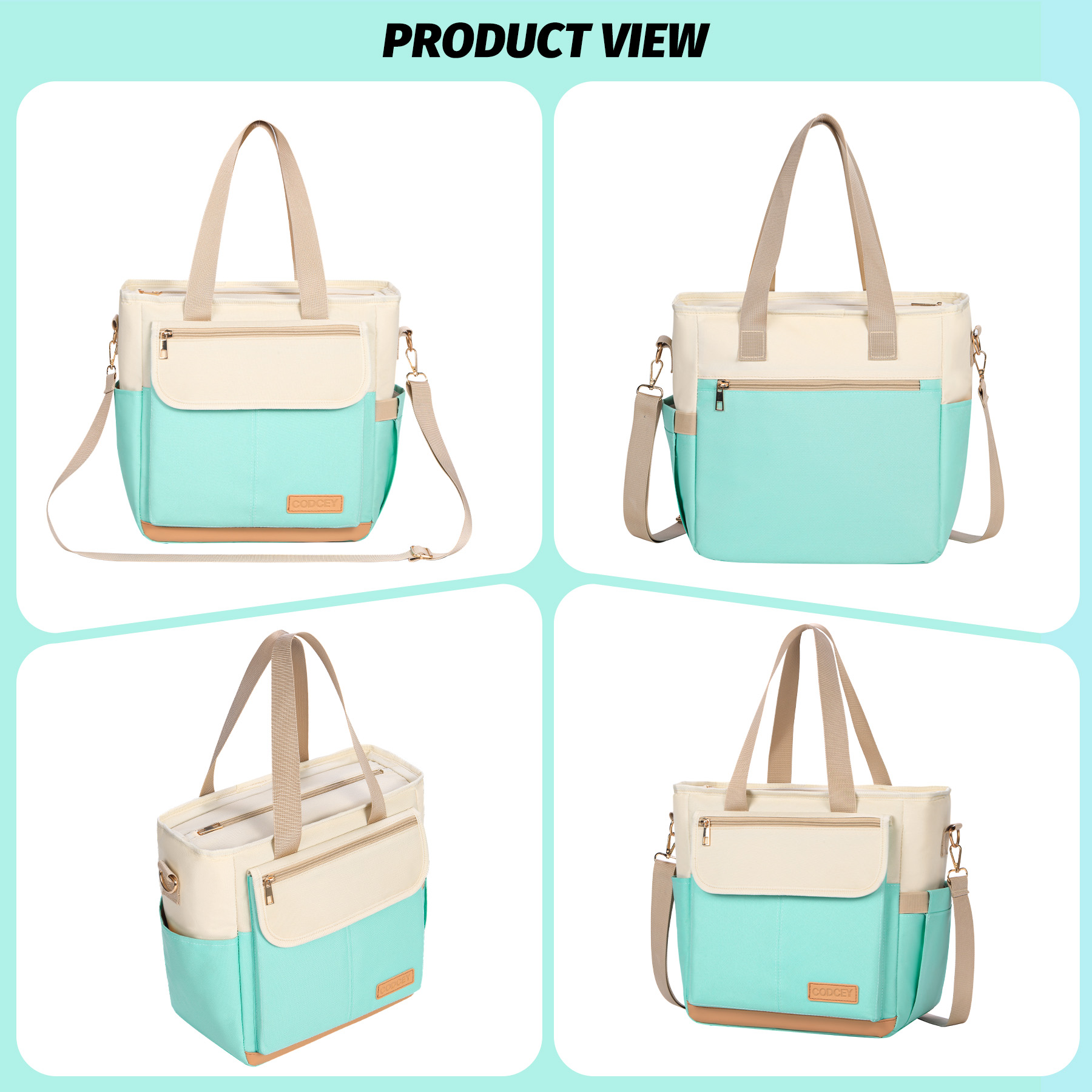 CODCEY Insulated Oxford Reusable Lunch Bags Women