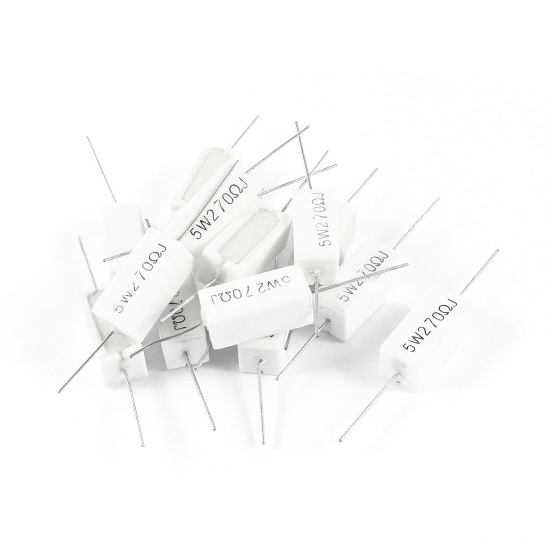 15 Pcs 5W Watt 2 Ohm 5/% Tolerance Ceramic Cement Power Resistor White