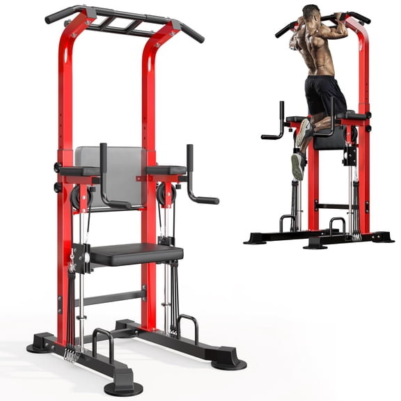 Power Tower Pull Up Bar Station Height Adjustable Assistive Rack