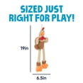 thumbnail image 3 of goDog Checkers Skinny Rooster Squeaky Plush Dog Toy, Chew Guard Technology - Brown, Large, 3 of 9