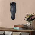 thumbnail image 3 of Estatua de cebra/cabeza de ciervo 3D, de montadas en pared, arte artesanal, decoración de pared de resina, escultura de pared Baoblaze Estatua de pared de cabeza de ciervo, 3 of 8