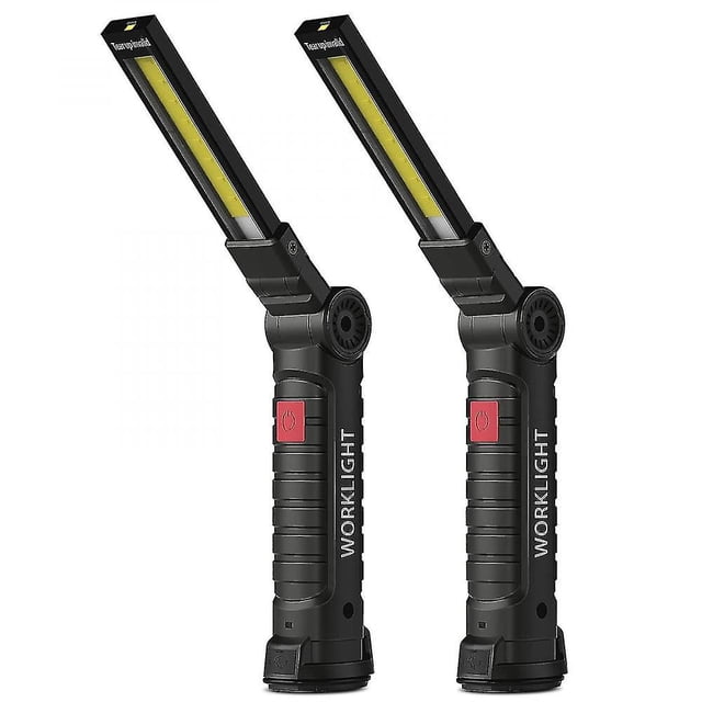 Luz de trabajo recargable LED WEIHJMXG con base magnética y gancho
