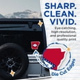 thumbnail image 2 of (2 Pack) Arkansas State Flag Stickers - Razorback State - Arkansas Pride - 5" On Longest Side - Sticks to Smooth Flat Surfaces - Made in USA - BMCS17855, 2 of 7