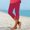 Red, variant on High Waisted Capri 3/4 Length Leggings for Women, Soft Elastic Tummy Control Leggings, Cropped Trousers for Workout Gym Yoga Black XL