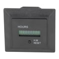 thumbnail image 1 of Hour Meter, 100-240V AC 0-999999H59M Industrial Timer ABS  For Operation, 1 of 8
