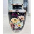 thumbnail image 5 of Vintage Flowers Aluminum Ashes urn. Cremation urn for Human Ashes Adult Male and Female. Decorative urns for Ashes for Humans, 5 of 5