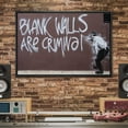 thumbnail image 2 of wall26 Framed Canvas Print Wall Art Banksy Blank Walls are Criminal Graffiti &amp; Street Art Pop Culture Illustrations Pop Art Bohemian Multicolor Dark for Living Room, Bedroom, Office - 24"x36, 2 of 5