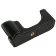 thumbnail image 3 of Demi-étui pour Appareil Photo XT200 en Matériau PU Structure Ferme Effets Protecteurs Style Rétro Sac d'Ouverture Inférieur, 3 of 8