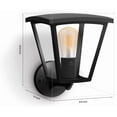 thumbnail image 2 of Lámpara de pared inteligente para exteriores Philips Hue Inara Black, paquete de 1, 2 of 8
