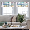 thumbnail image 4 of LALILO Kitchen Curtain Valance Sea And Fish Animal Animals Rod Pocket Window Curtain 52"x 18" Set of 2, 4 of 5