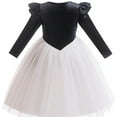 thumbnail image 2 of Girls Velvet Christmas Dress Long Sleeve Princess Birthday Party Wedding Dress, 2 of 6