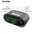 thumbnail image 4 of Reloj despertador Sharp Digital fácil de leer con cargador USB de 2 A, 4 of 6