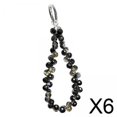 thumbnail image 1 of 6 Llaveros De Cristal, Elegante Regalo, Bolso, Pulsera, Llavero Para Accesorios De Coche, Negro Translúcido, 1 of 8
