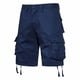 thumbnail image 2 of Pantalones para Hombre con Bolsillos Y Cintura Elástica, Botón Casual Clásico, Pantalones Cortos de Carga de Verano para Hombres, 2 of 7