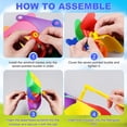 thumbnail image 4 of Uxcell 2-Pack Rainbow Pinwheels, 19.7 Inch Plastic Wind Spinners Outdoor Flower Windmill Toy Wind Spinners [Orange], 4 of 7