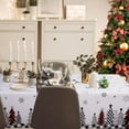 thumbnail image 3 of Christmas Tablecloth 60×84 Inch, Snowflake Christmas Table Cloth for Winter, Christmas Tree Christmas Tablecloths, Waterproof Table Cover for Table, Kitchen, Dining, Holiday, 3 of 5