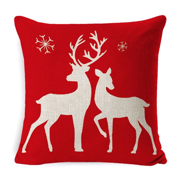 Qocolhg Christmas Decorations Outdoor Indoor, Christmas Pillow Covers 18x18 Inch Christmas Tree Decorative Red Throw Pillows Winter Christmas Decor For Home Couch, on Sale Clearance!