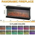 thumbnail image 4 of Festisoul 75'' TV Stand with 40'' 3-Sided Glass 750W/1500W Electric Fireplace 12-Color LED Flame and 5 Brightness Modes, 4 of 7