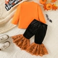 thumbnail image 7 of TBWNWG Stylish Girls Outfits - Toddler Girls Halloween Long Sleeve Pumpkin Cartoon Embroider Tops and Pants Set,Size 12-18 Months, 7 of 7