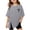 0-Grey361, variant on Hienoo Girls Oversized Short Sleeve T Shirt Casual Crewneck Side Split T-Shirt, Sizes 3-16
