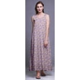 thumbnail image 3 of Bimba Robe de Nuit en Rayonne pour Femmes Maxi Imprimée Tenue de Sommeil Robe de Nuit-2x, 3 of 5