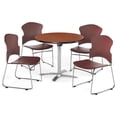 thumbnail image 4 of OFM 36 Round Laminate Multi Flip-Top Table w/4 Chairs Cherry/Wine Chairs 845123054468, 4 of 5