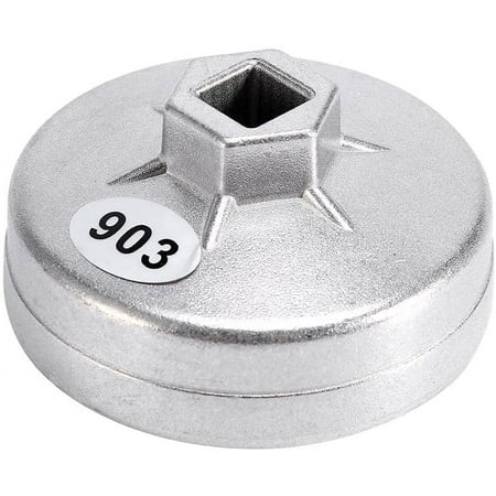 

1pcs Oil Filter Wrench 74mm 14 Splines Aluminum Oil Filter Wrench Socket Removal Tool 903 Silver