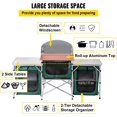 thumbnail image 3 of VEVOR Mesa de camping con 3 bolsas con cierre para camping o cocinas, 2 mesas auxiliares, mesa de camping y cocina, mesa de camping portátil para actividades al aire última intervensión, color verde VEVOR ‎Camping table - green, 3 of 8