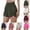Army Green, variant on Stichou Women's Shorts High Waist Athletic Quick Dry Sporty Workout Running Shorts for Women with Zipper Pocket Light Gray 2XL