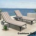 thumbnail image 6 of IVV Outdoor Chaise Lounge Cushions Set of 2, 74.4"L x 22.05"W x 2.76"H Patio Chair Replacement Cushions with Removable and Washable Cover, Beige and White Stripe, 6 of 6