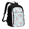 thumbnail image 1 of Balery Tropical Flamingo Mochila con carga USB para hombre y mujer - Mochila impermeable y antirrobo para portátil con puerto USB para viajes, trabajo, estudios y universidad, 1 of 7