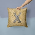 thumbnail image 2 of Monogram Letter Musical Instrument Alphabet Fabric Decorative Pillow, 2 of 4