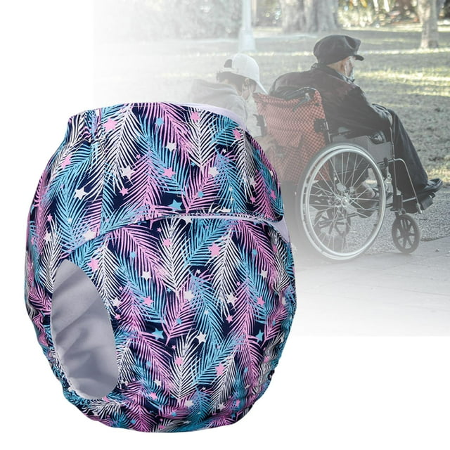Ropa interior para adultos Yinane Pañal de tela impermeable reutilizable Incontinencia flores