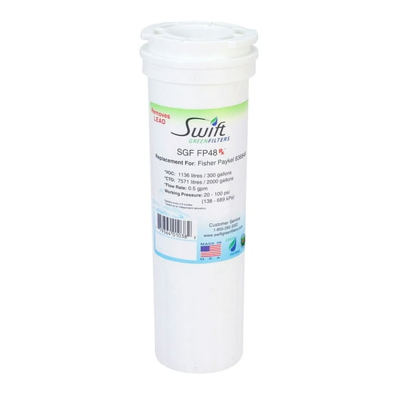 Swift Green Filters SGF-FP48 Rx Replacement Water Filter for Fisher & Paykel 836848,WF296,EFF6017,67003662 - 1 Pack