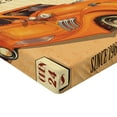 thumbnail image 2 of Ambesonne Retro Fitted Sheet, Engine and Mechanic Sign, Full Size, Orange Cream Red, 2 of 3